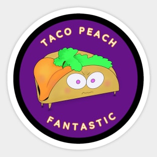 Taco peach fantastic Sticker